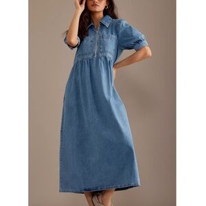 NWT ALIGNE Gabriella Short-Sleeve Midi Dress Size 2